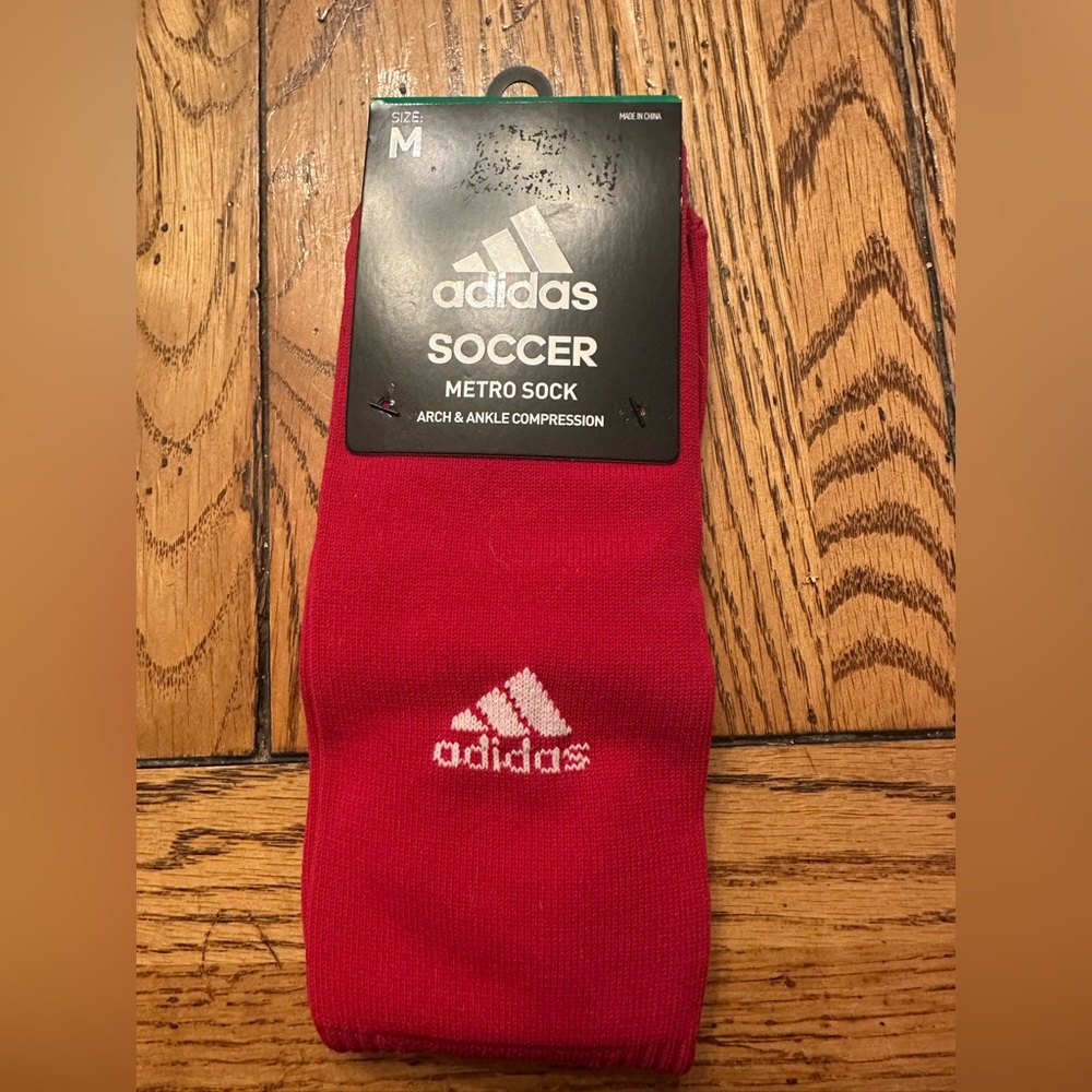 Adidas Soccer Red/wht Metro Sock